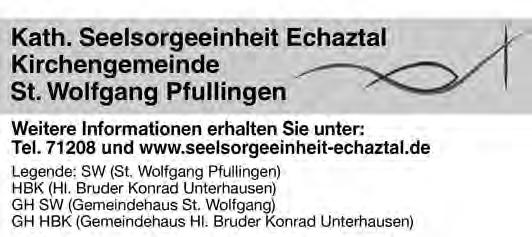 24. Januar 2019, Nummer 4 Amtsblatt der 7 Donnerstag, 31. Januar 15.00 Uhr Gottesdienst im Samariterstift am Stadtgarten (Krimmer) 16.