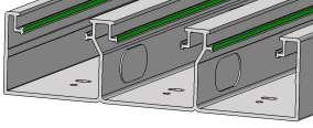PVC-materiale Svekkinger for enkel hulling av skilleveggene: - finnes i 2- og 3-roms kanaler, hull lages
