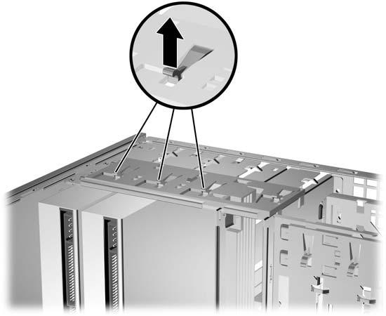 Forandre konfigurasjon fra minitårn til bordmodell 1. Fjern/løsne sikkerhetsenheter som gjør at du ikke kan åpne datamaskinen. 2.