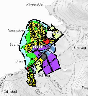I Ulvsvåg er det en egen kommunedelplan for Ulvsvåg sentrum (plan-id 198902).