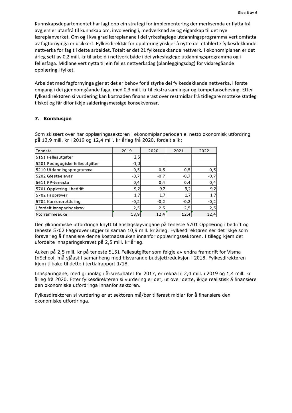 Side 6 av 6 Kunnskapsdepartementet har lagt opp ein strategi for implementering der merksemda er flytta frå avgjersler utanfrå til kunnskap om, involvering i, medverknad av og eigarskap til det nye