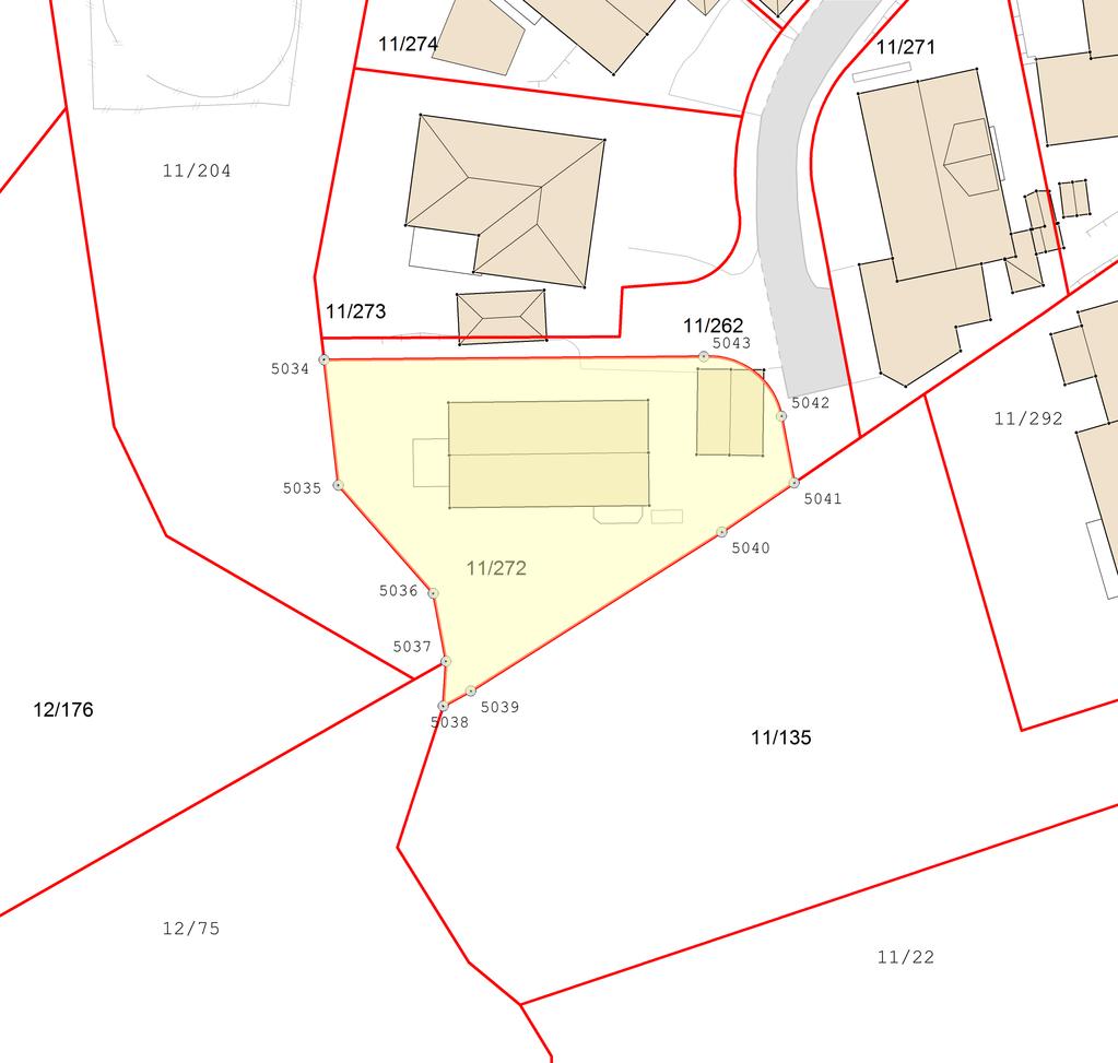 NITTEDAL KOMMUNE Eiendomskart med koordinatliste Gnr Bnr 11 272 Målestokk Dato 1: 500 01.02.