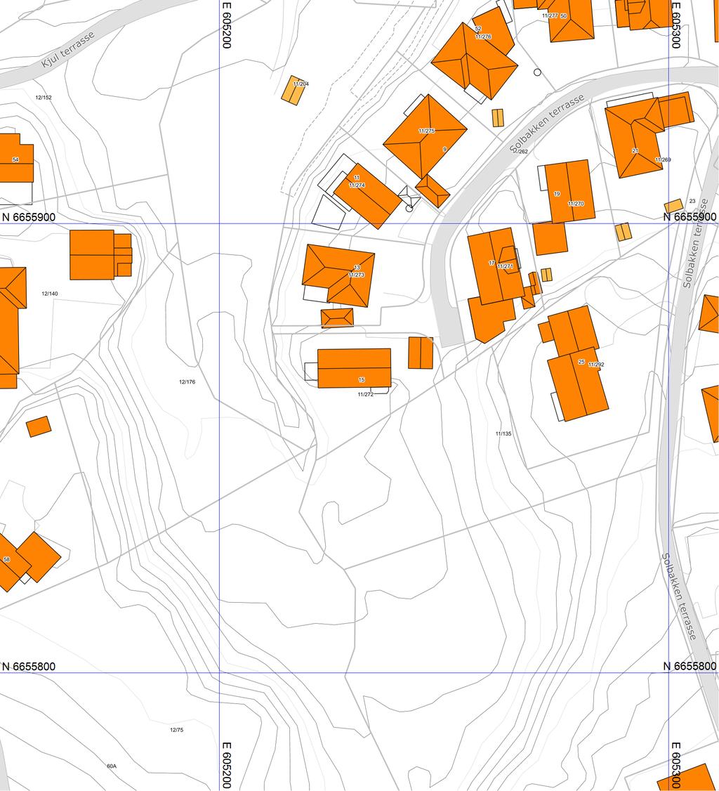 Ledningskart Nittedal kommune Eiendom: 11/272 Adresse: Solbakken terrasse 15 Dato: 30.01.