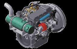 Ny miljøvennlig motor Drivstoffeffektiv (ECO-modus, sammenlignet med S-modus på tidligere maskiner) Om lag 18 % reduksjon Den nye ECO-modusen gir maksimalt om lag 18 % reduksjon av drivstofforbruket.