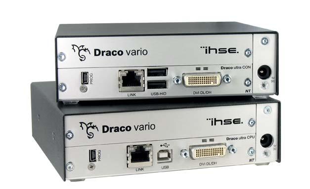 DRACO ULTRA DUAL-HEAD / DUAL LINK EXTENDERS Resolutions up to 2560 x 2048 and 4K30 DMS-59 adapter included Dual-Head for two Single Link monitors Option for redundant path interconnects Data