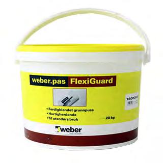 weberpas FlexiGuard Produktdatablad PRODUKTFORDELER Ferdigblandet Hurtigherdende Til utendørs bruk PRODUKTBESKRIVELSE weber.