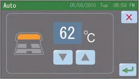 2. Installasjon Stille inn temperaturen 1. Slå på strømbryteren på Embedding Module. MERK: Strømbryteren på Cryo Module kan være slått av.