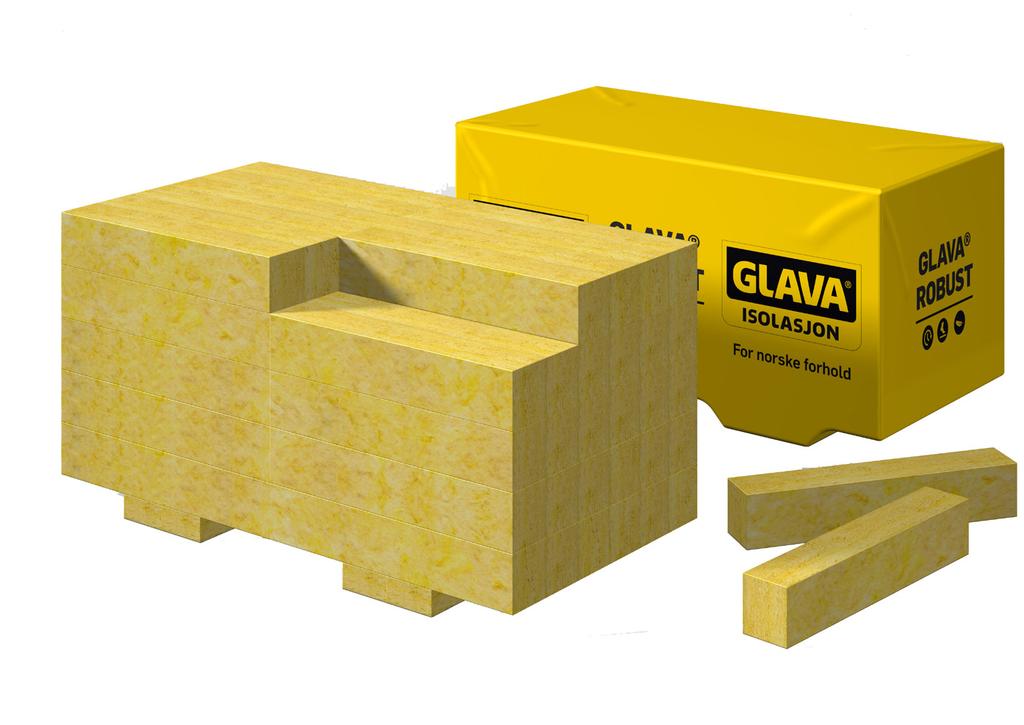Produktinformasjon GLAVA Robust Lamell er et glassullprodukt for isolering av kompakte tak. Lamellen har en fiberstruktur (stukede fibre) som gir høy trykkstyrke selv ved lav egenvekt.