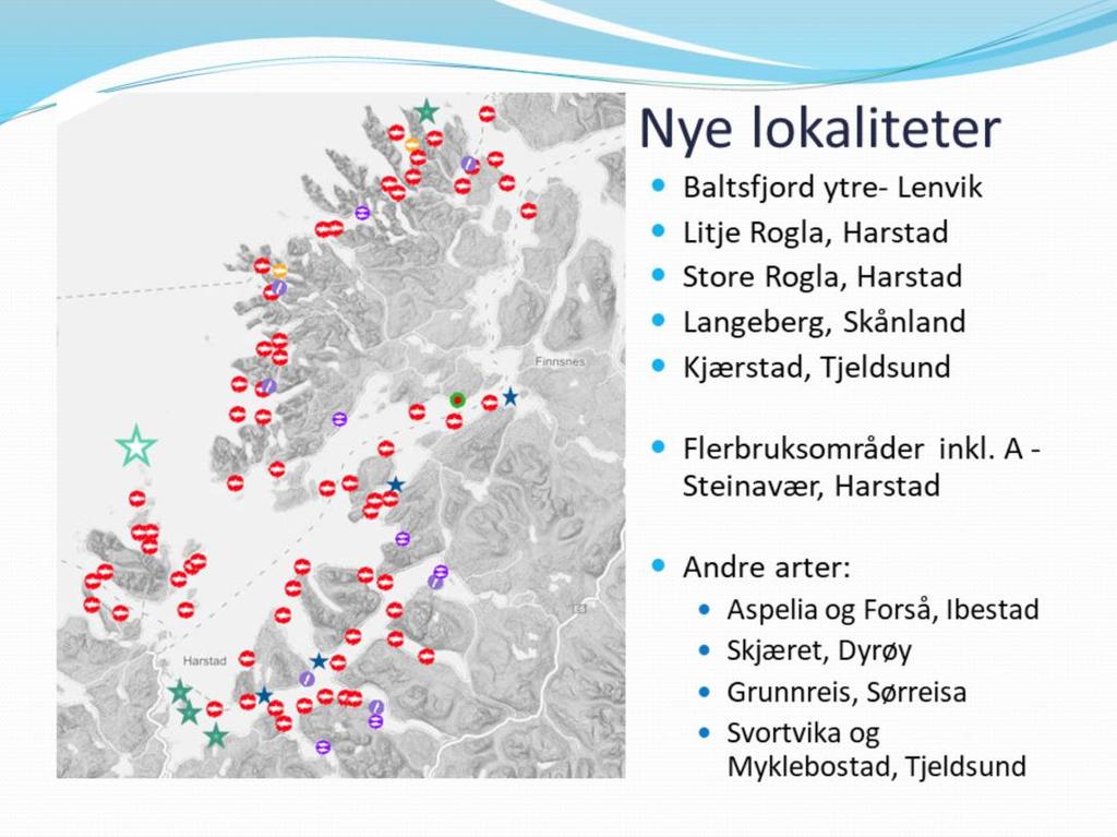 Nye tiltak: 6 helt nye areal for akvakultur som inkl.