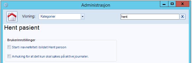 Tips og Triks: hent pasient Dersom du må gjenåpne journalen til en pasient du jobbet med for et par dager siden, men du ikke husker navnet på vedkommende: Huke av Dagens