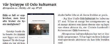 Her ser du hvilke (Vårt Oslo Forside Oslos fargerike fortid)................................. 12 Instagram-konto blander norske nudes med matvarer (Natt&Dag).