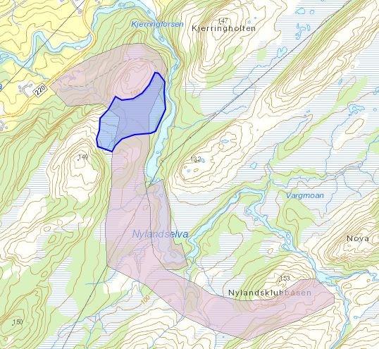 registrert, viktig, svært viktig eller ikke verdisatt. Nyland nærturområde har verdien registrert.