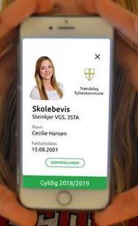 Elevbevis/Pocket-ID Kom i gang med digitalt bevis for elever, du vil motta en SMS med informasjon i løpet uke 33: 1. Last ned Gå til App Store eller Google Play og last ned appen "Pocket ID«2.