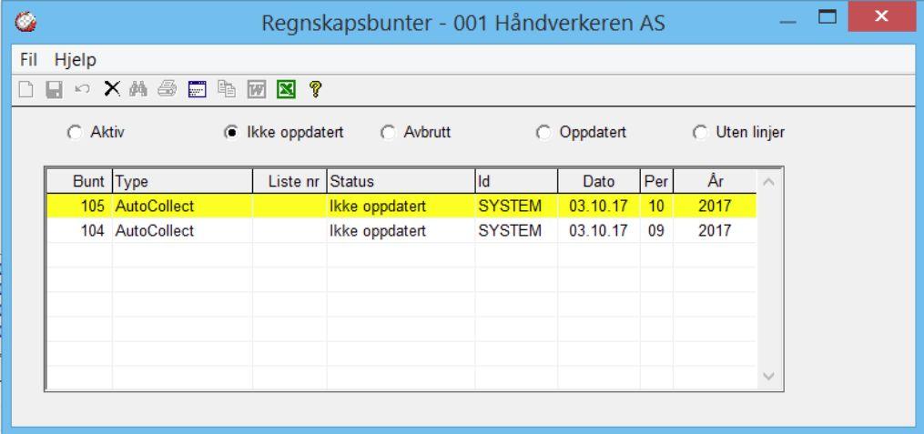 For å importere innbetalingen trykk på fanen Importer innbetalinger og ok i meldingen som kommer opp.