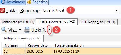 Skrive ut regnskapsrapport Regnskapsføreren vår ønsker at vi skiver ut månedsrapporter i CGM Allmenn, men vi klarer ikke å finne ut hvordan dette gjøres. Kan dere hjelpe oss?