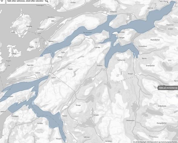 4 områder i Leirfjord er ikke lenger aktuell som potensielle akvakultur lokaliteter derfor:
