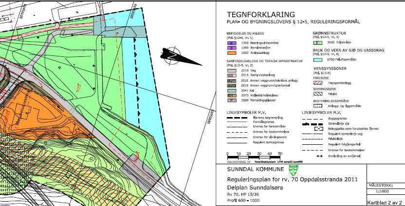 Side 2 av 5 Området er regulert til friområde på land og friluftsområde i sjø i reguleringsplan for rv.