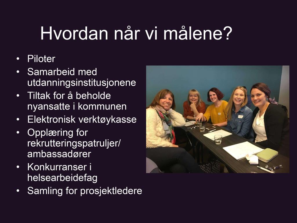 Hvordan når vi målene?