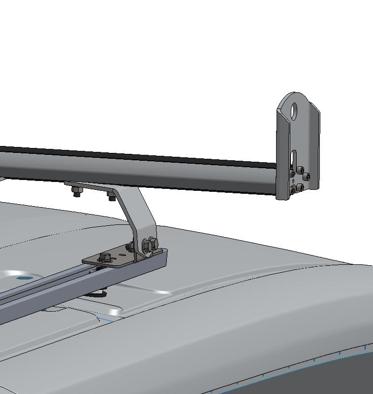 2.2.4 After installation is complete, cut the track plug underneath the front crossbar to fill all the unused space.