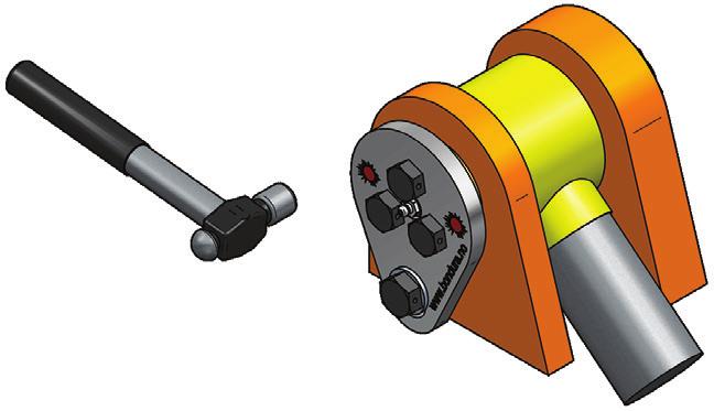 Ensure that the plate always is parallel to the pin end. Tighten the screws to the specified torque. See technical specifications/torque.