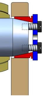 repeating the tightening and hammering again until specified torque value is achieved.