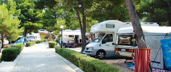 campings ligt langs de Dalmatische kust.