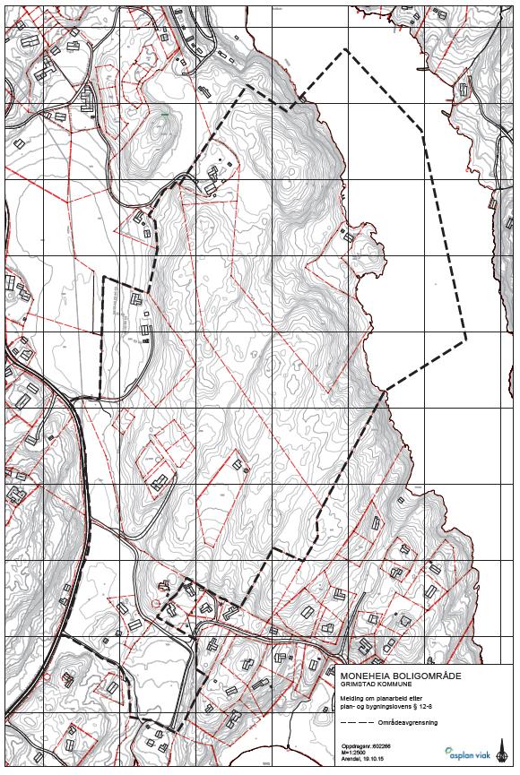 Forslag til planprogram Moneheia boligområde del av område B2 Side 7 av 20 Meldingskart for detaljregulering