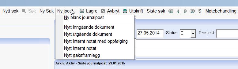 1. Opprette saksframlegg til politisk behandling. Når en sak skal opp til politisk behandling er det saksbehandler sitt ansvar å utarbeide et saksframlegg.