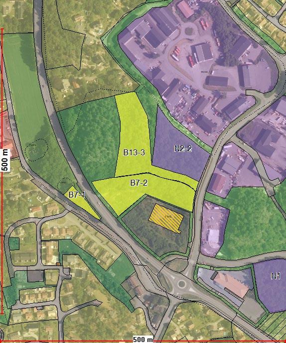 4047/10 B13 3 Konvallia Innspill Boligomra de NÅVÆRENDE FORMÅL: Grønnstruktur - Regulert til friluftsområde 8,7 DAA Innspillet støtter ikke opp om