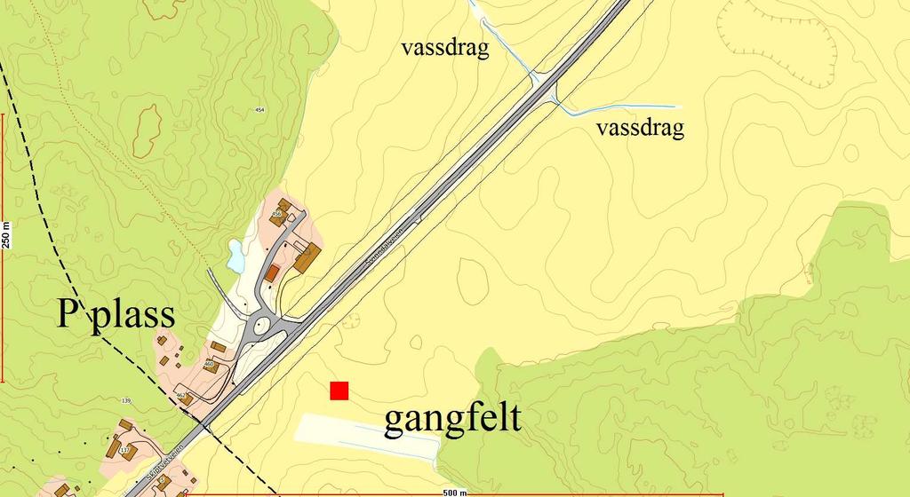 8B Gjerstad sletta fortsetter til P-plass til Lionshytte Vestside: GSV kan kobles til snuplass og P-plass til Lionshytte.