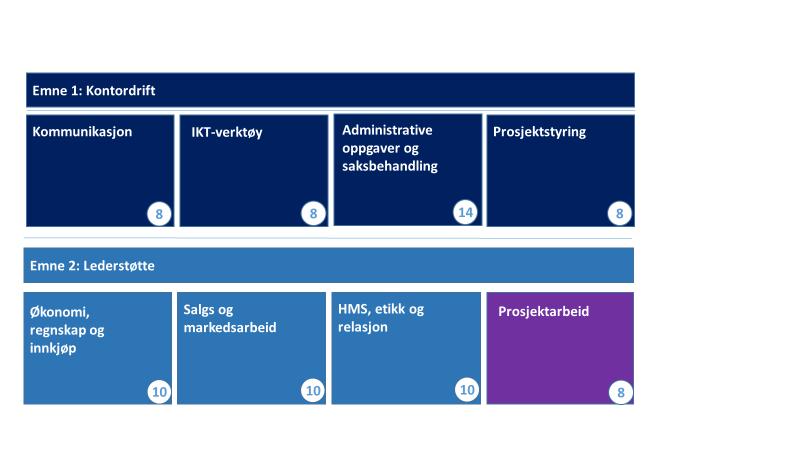 studieteknikk gjennom programmet «Lær å lære» med øvelser hvor studentene kan gjøre seg kjent med læringsplattformen og de mest brukte funksjonene.