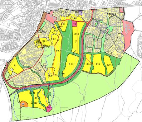 Kommunedelplan for Jessheim sørøst og planforslaget sammen med vedtatt planer knyttet til vegen.