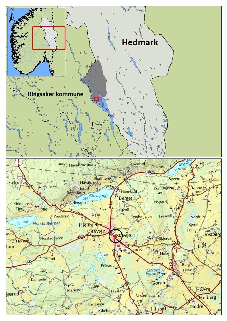 Figur 1: Oversiktskart. Kartgrunnlag Statens kartverk.