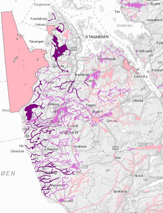 Figur 4a: Største påvirkning fra landbruk