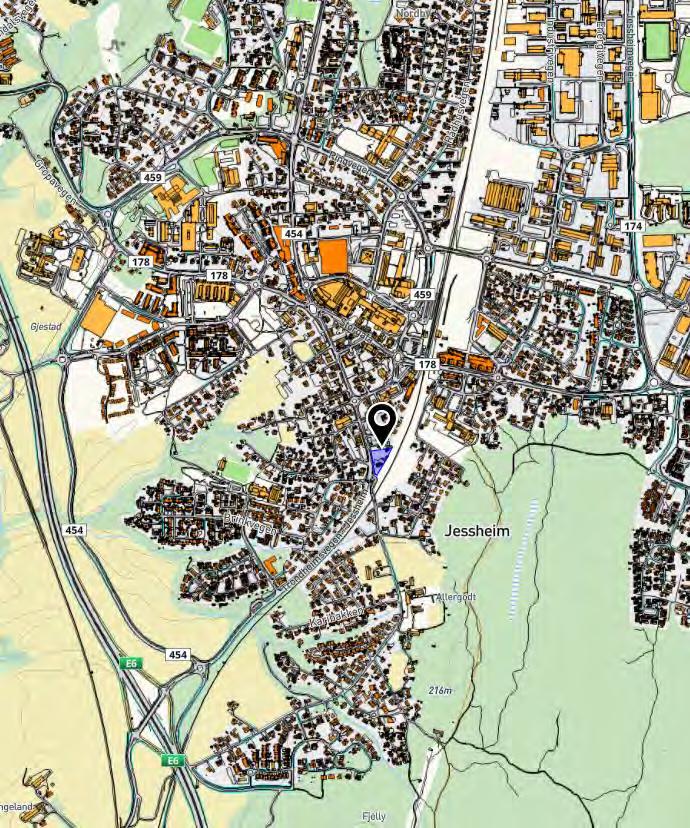 3 1. Bakgrunn På forespørsel fra Jessheim arkitekter AS på vegne av oppdragsgiver er det gjort en beregning av støy fra veg og bane for eiendommen Teisengården, gnr. 135 bnr. 88 i Ullensaker kommune.