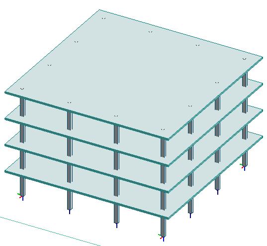 5.10.2 Beregningseksempel kontorbygg, flatdekke Eksempel kontorbygg, 4 etasjer 75 Betong B35, klasse 6,0c