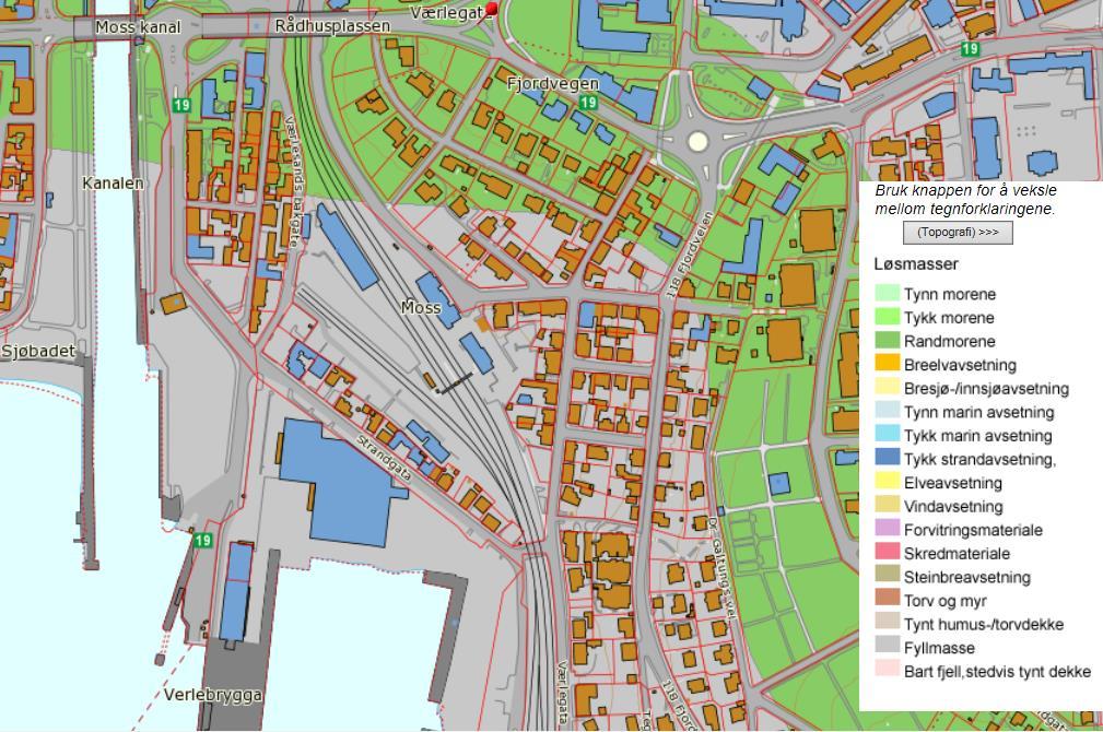 Sandbukta-Moss-Såstad Entreprise: SMS 2A Totalentreprise underbygning Del II Tiltaksplan for forurenset grunn Moss Sentrum Side: Dok.nr: Rev.: Dato 6 av 30 SMS-20-A-34151 03B 18.10.2018 Figur 1.