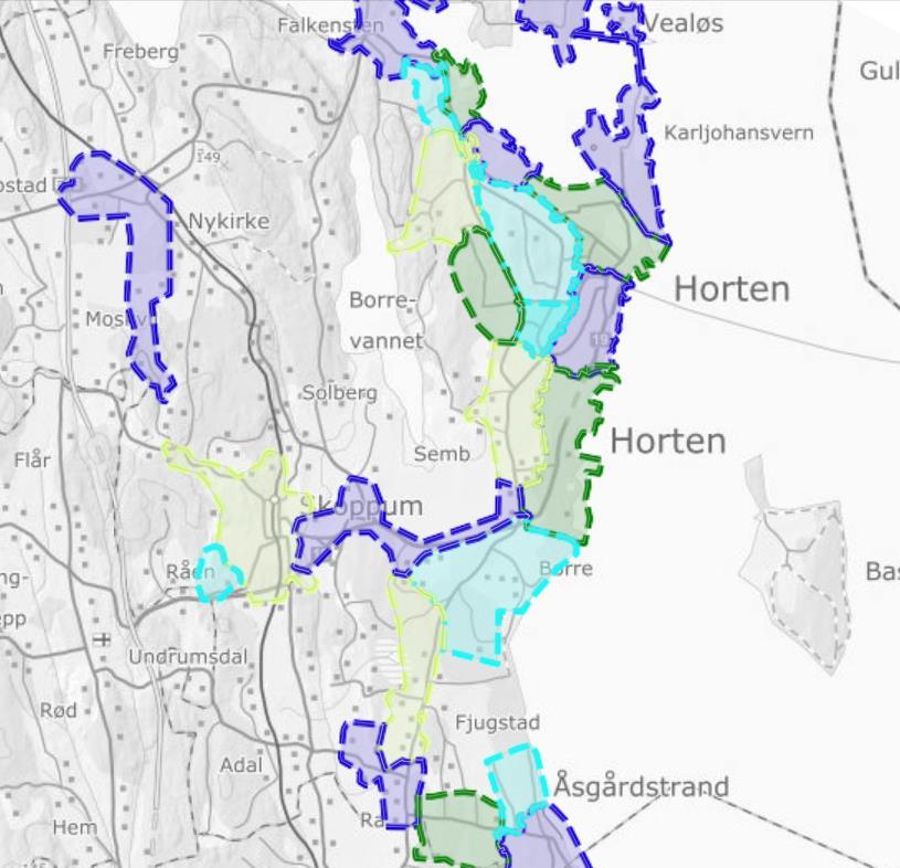 På det ledningsnettet er utplassert til sammen 13 sonevannmålere på det kommunale distribusjonsnettet med kommunikasjon til Vestfold Vanns driftssentral.