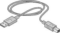 4 Koble til skriveren Kablet Ethernet-nettverk Koble til et digitalkamera USB Trådløs Bluetooth-utskrift USB Skriveren kobles til datamaskinen ved hjelp av en USB-kabel (Universal Serial Bus).