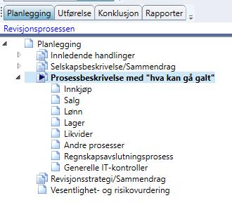 Det ligger noen automatisk forslag til test av konteringsmønster. Det er fullt mulig å endre eller slette disse. Nye test av konteringsmønstre er også mulig å legge inn.