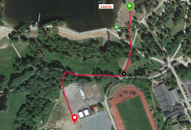 SYKLING OG LØPING Barna sykler en runde mot sandvolleyball-banen ved Sognsvann og tilbake (ca. 700 m).