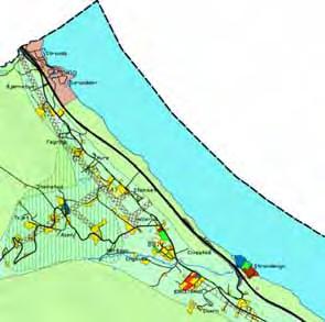 Figur 101 Strandengen/ Flutua og Furuodden er punkter på Biristrand der det går an å komme ned til Mjøsa
