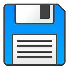 Det mest kjente ikonet for lagring er Floppy disken som har nesten alltid vært lagrings ikonet for alt fra Word, Powerpoint og