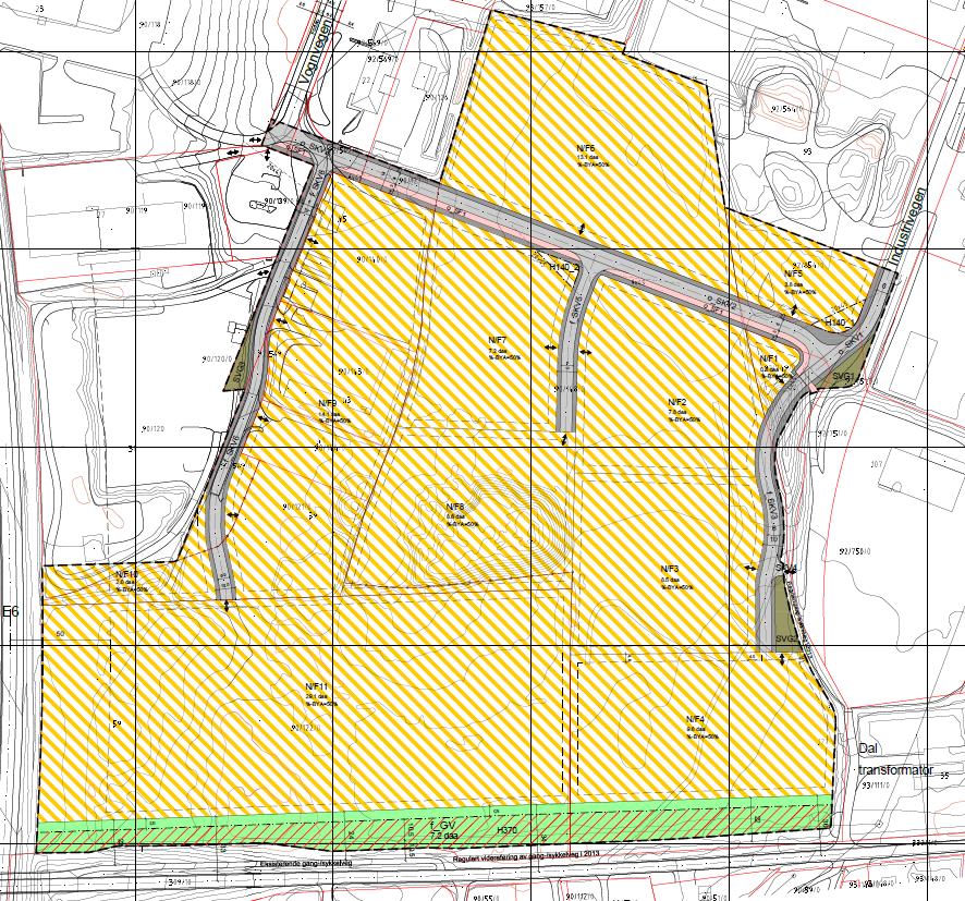 Innledning Det skal etableres næringsbebyggelse i området vest for Dal, mellom Vognvegen, industrivegen og Sessvollvegen.