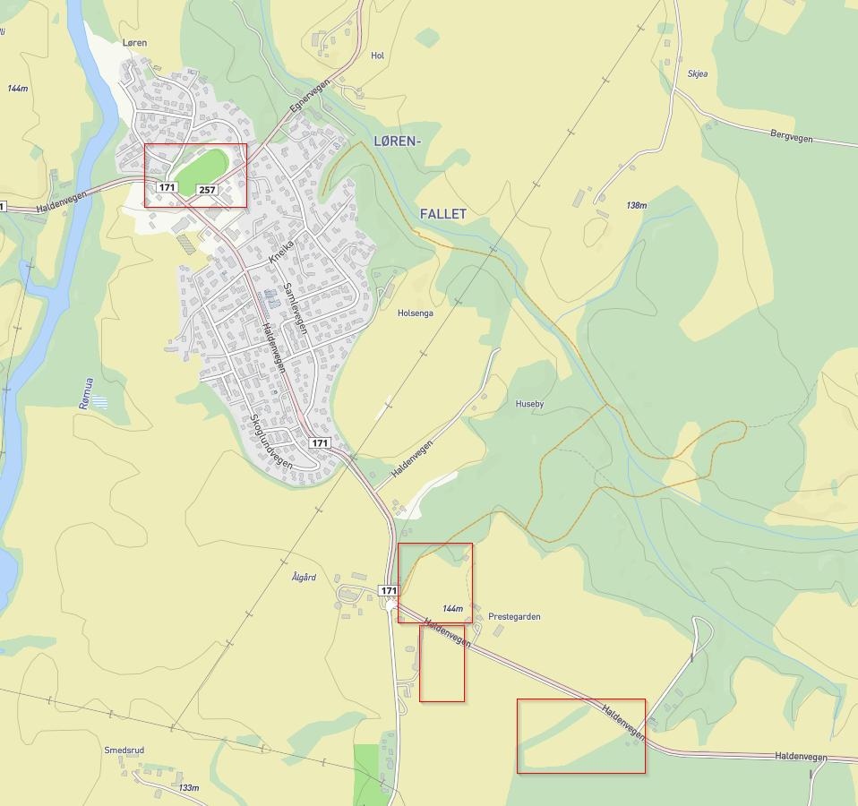 AKTUELLE AREALER IDRETTSANLEGG FOR SØRUM IDRETTSLAG Dagens hovedanlegg, Lørenvegen 3, ca. 16.