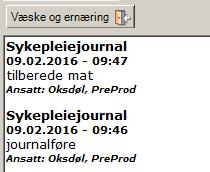 Dersom en situasjon eller et tiltak ikke er valgt vises alle journaler på pasienten/brukeren. Hvilke journaler som kommer opp avhenger av hvilke journaler en har tilgang til.