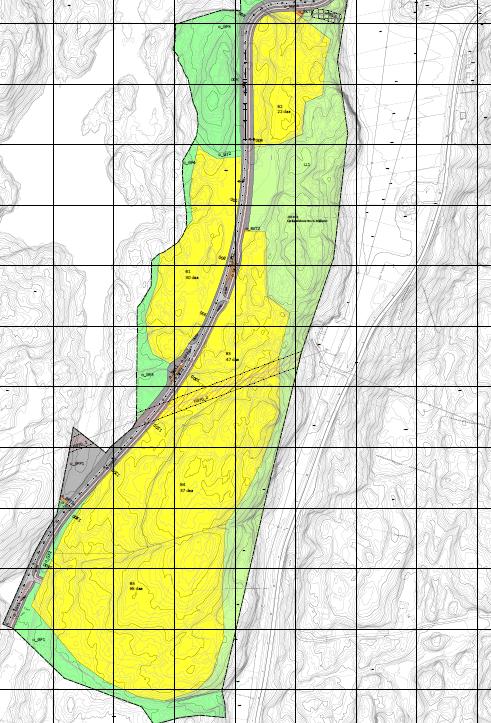 . Kartutsnitt 2: Viser utsnitt av planforslaget hvor de de planlagte boligfeltene vil komme.