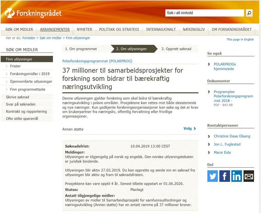 14 Hovedmomenter Inntil 37 millioner kroner tilgjengelig Prosjektperioden kan være 2-4 år Støttebeløp: 4-10