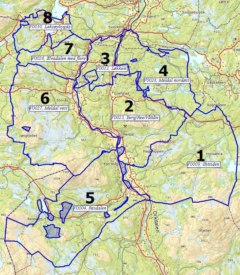 Beskrivelse av planområdet Valdenes beliggenhet Kart: 1: Østsiden Utmarkslag 2: Berg/Ree/Våttån 3: Løkken