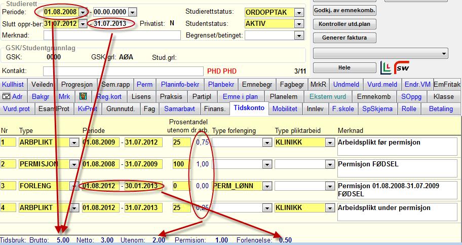 Før registrering: STUDIEPROGRAMSTUDENT SAMLEBILDE Forklaring: Her må vi registrere på en annen måte enn i eks.